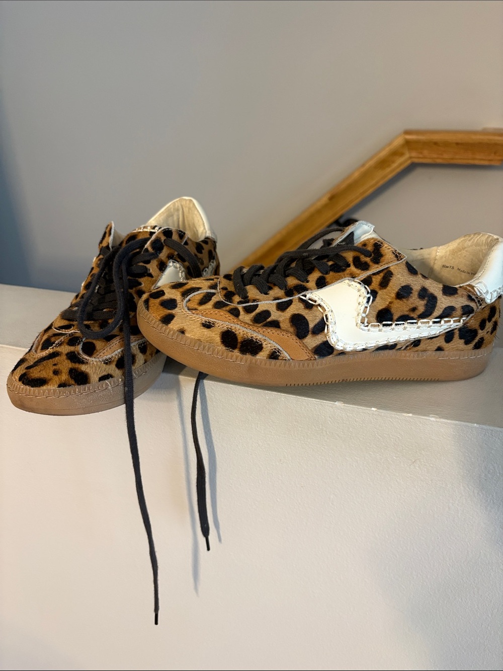 Leopard Print Casual Sneakers - Black Laces